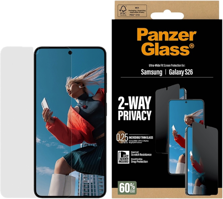 PanzerGlass Samsung Galaxy S26 -näytön tietoturvasuoja