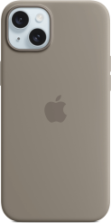 Apple iPhone 15 Plus -silikonikuori MagSafe Savenruskea
