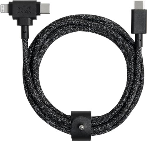 Native Union Belt Cable Duo Pro 240W (USB-C to USB-C & Lightning) Latauskaapeli
