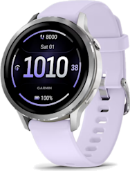 Garmin Venu 4 -GPS-älykello 41 mm Hopea/Lila ranneke