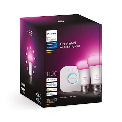 Philips Hue White and color ambiance 2 kpl E27-älylamppua ja Hue Bridge