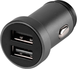 Vivanco 2xUSB -autolaturi, universal 2.4a+2.4a musta