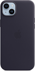 Apple iPhone 14 Plus nahkakuori MagSafella Muste