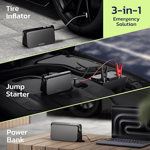 Woowind Bora Plus elektroninen rengaspumppu/apukäynnistin