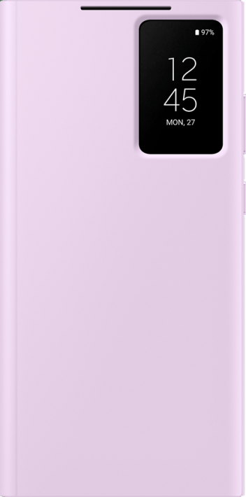 Samsung Galaxy S23 Ultra -suojakotelo Clear View Wallet Violetti