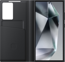 Samsung Galaxy S24 Ultra Smart View Wallet Case -suojakotelo Musta