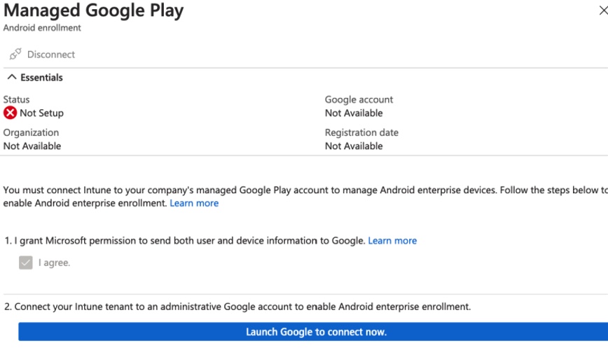 Managed Google Play -tilin luominen