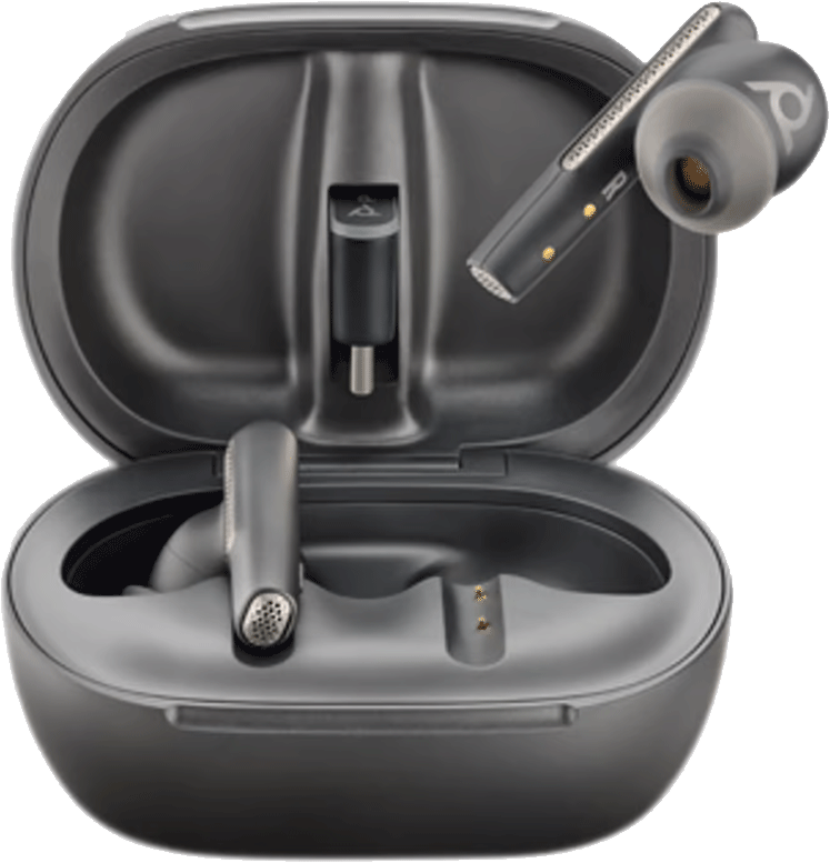 Kuvassa Poly Voyager Free 60+ -kuulokkeet