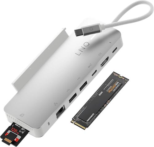 LINQ 9 in 1 PRO SSD 140W USB-C Multiport Hub -adapteri