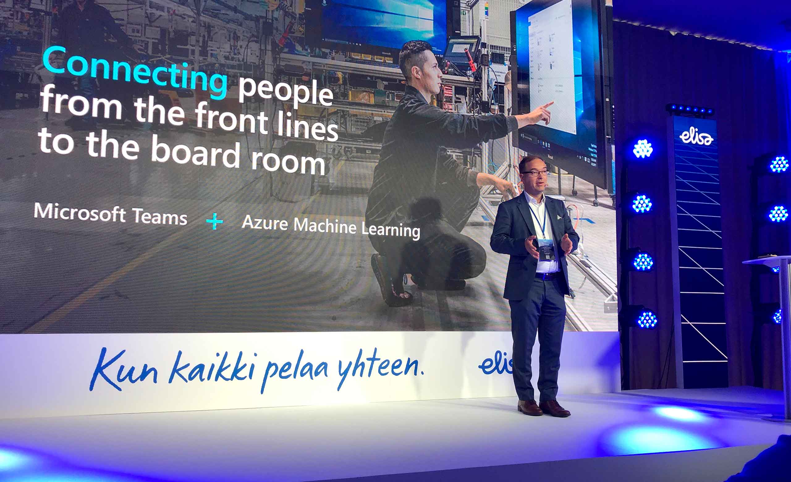Microsoftin Suomen toimitusjohtaja Jussi Tolvanen Elisa ICT Day:ssä