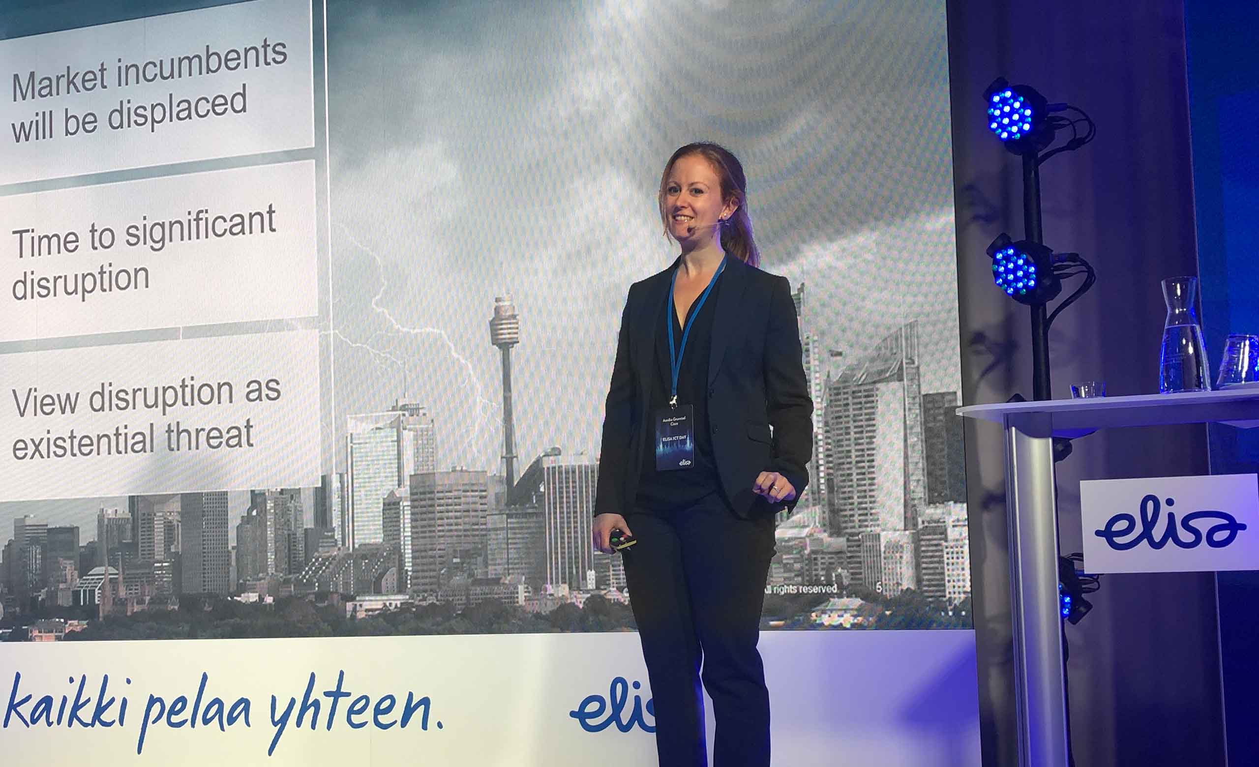 Ciscon Annika Gruvstad Elisa ICT Day:ssä