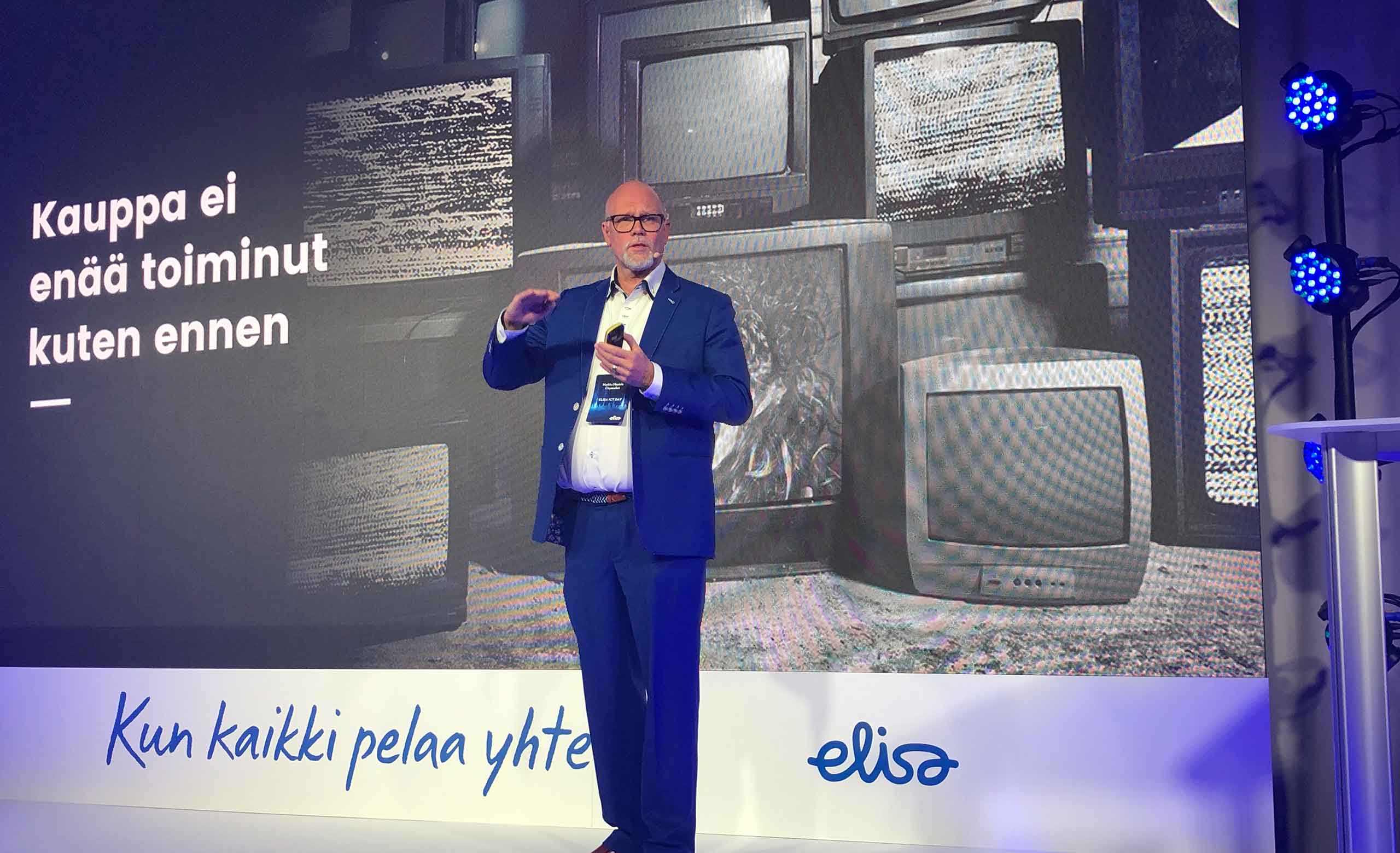 Järvenpään K-Citymarketin kauppias Markku Hautala Elisa ICT Day:ssä