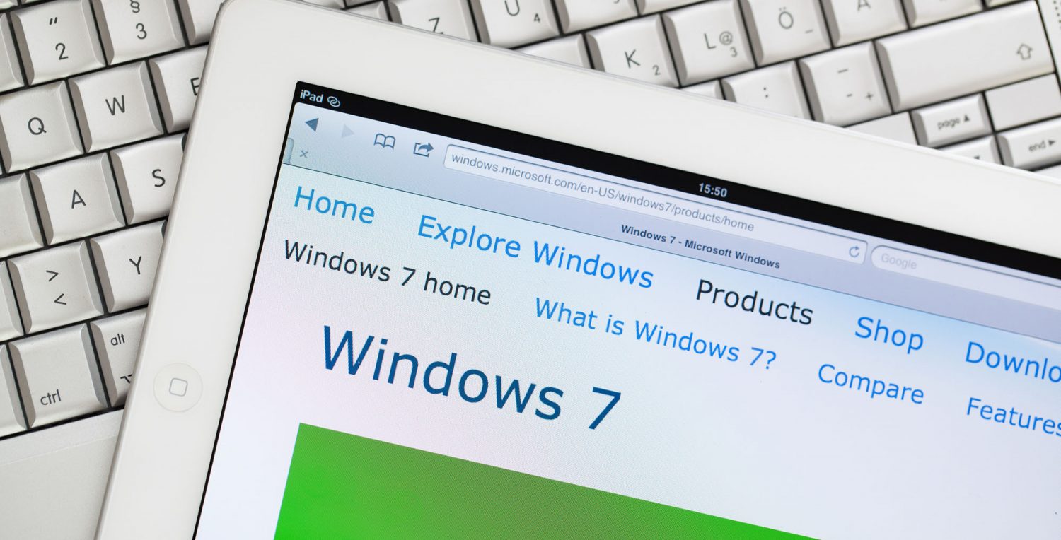 Windows 7 website on Apple ipad2