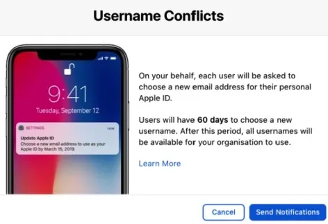 Käyttäjätunnuksen konfliktit