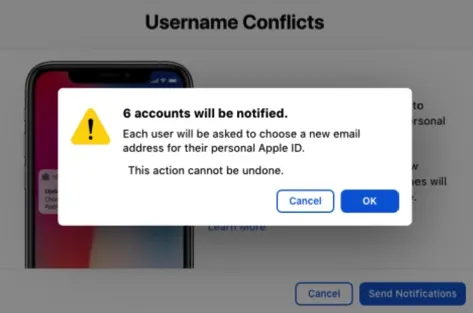 Käyttäjätunnuksen konfiliktit 2