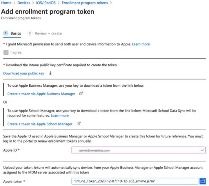 Enrollment Program Token