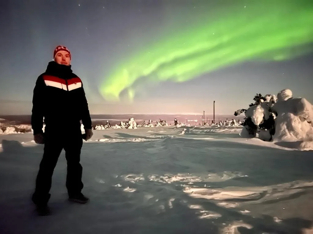 Revontulet Lapin taivaalla olivat elämys