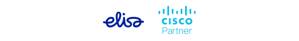 ICT-ratkaisut terveydenhuollolle. Elisan ja Ciscon logot.