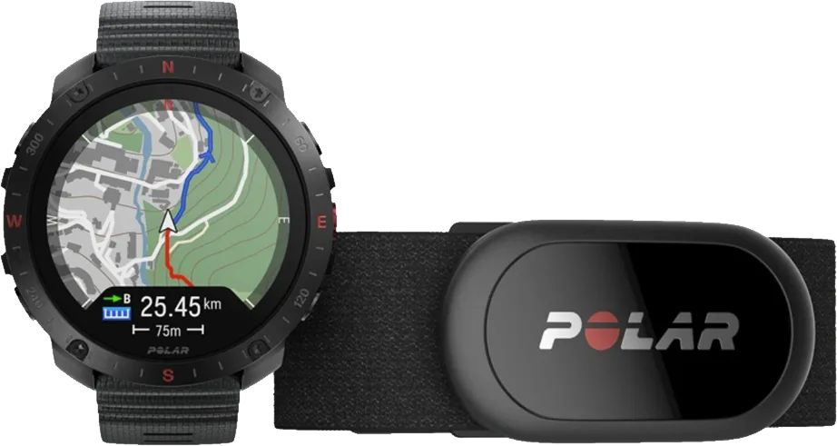 Polar Grit X2 Pro -urheilukello ja HR10-sykevyö